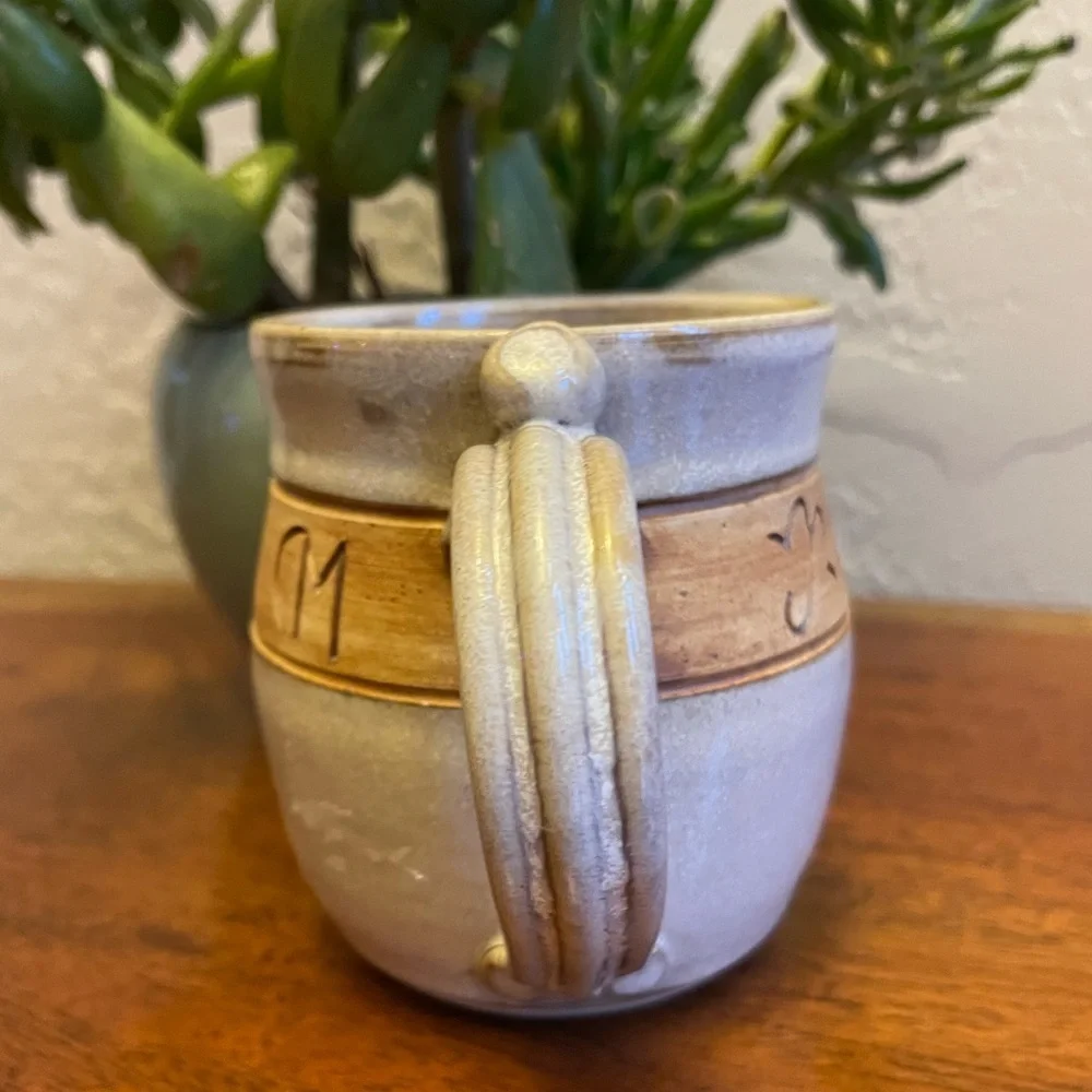 Handmade‎ Ceramic Coffee Mug with Western Print.